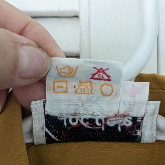 Jac Dale Vtg Blouse Womens sz 4 Mustard Yellow Silky Cuff Pleated Retro Glam 90s - Picture 9 of 12